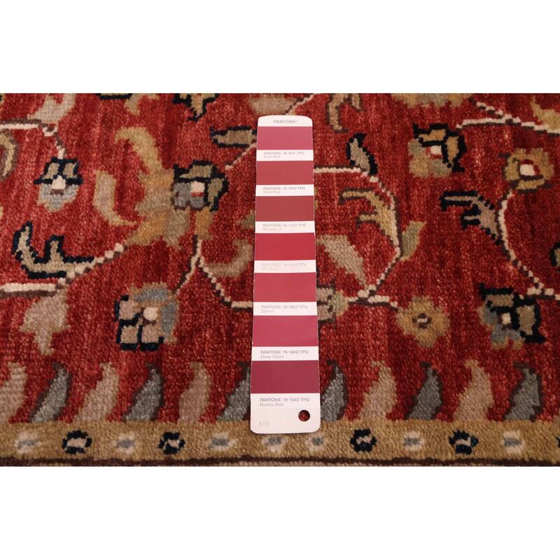 ECARPETGALLERY Hand-knotted Jules Sultane Dark Red Wool Rug - 7'11 x 10'11