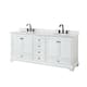 Option White / White Carrara Marble Top / Matte Black