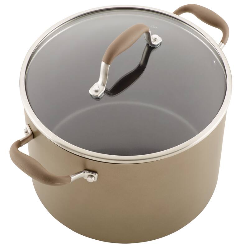 Anolon Advanced Home Hard-Anodized 10-Quart Nonstick Stockpot, Moonstone