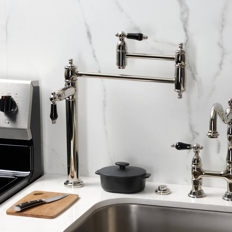 Kingston Brass Duchess Two-Handle 1-Hole Deck Mount Pot Filler Faucet