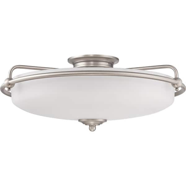 slide 2 of 4, Griffin 4-Light Flush Mount in Antique Nickel Antique Nickel