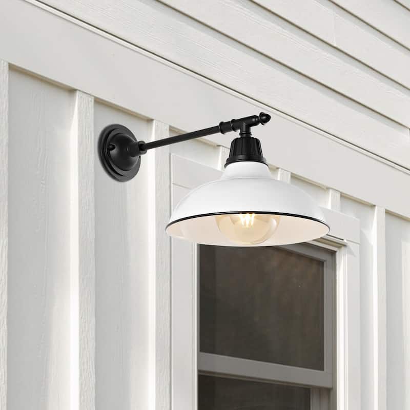 12.25" Indoor/Outdoor LED Arm Sconce, By JONATHAN Y - 12.25
