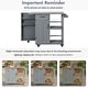 preview thumbnail 6 of 53, Outdoor Kitchen Island with Stainless Steel Top & Storage, Lockable Wheels
