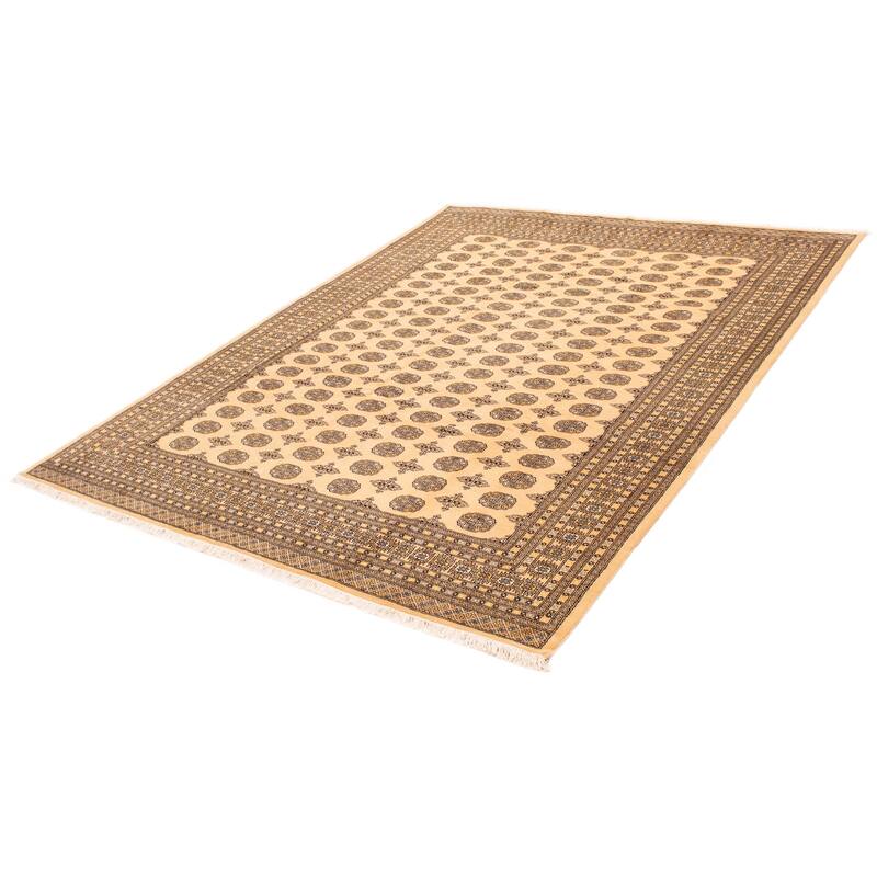 ECARPETGALLERY Hand-knotted Finest Peshawar Bokhara Ivory Wool Rug - 9'3 x 11'10