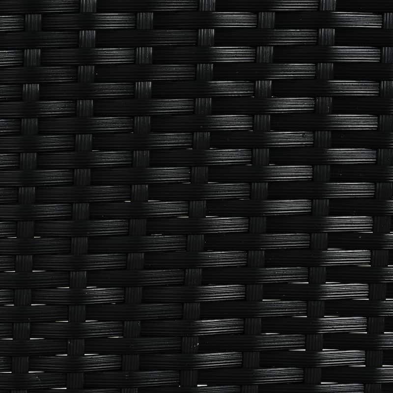 Scott Living Idle Hour Outdoor Black Bistro Chair Metal Frame Woven Wicker