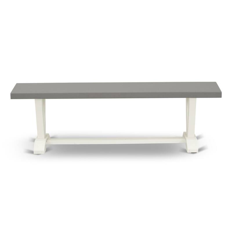 East West Furniture 3 Piece Dining Room Set - 1 Dining Table and 2 Benches(Finish Options)