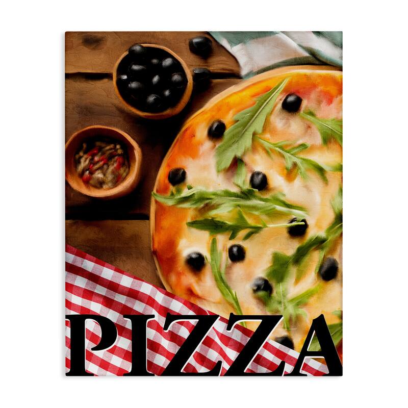Stupell Flavorful Traditional Pizza Canvas Wall Art Design By Kim Allen - 30 x 40