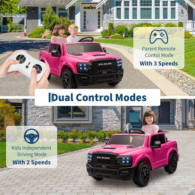 2 Seater Electric Car for Kids, 24v Ride on Truck Toy for Kids Best Gift