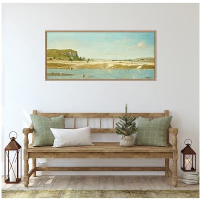 Kate and Laurel Sylvie Beaded The Banks of the River Durance Framed Canvas by The Art Institute of Chicago
