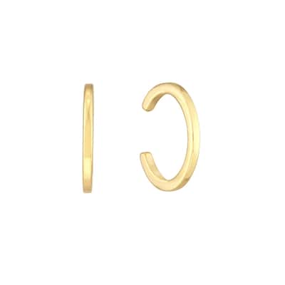 Curata 14k Yellow Gold High Polished Earrings Cuff (pair)