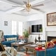 preview thumbnail 5 of 16, Parrot Uncle 52" Modern Gold Wood 5-Blade Crystal Ceiling Fan with Remote and Light Kit
