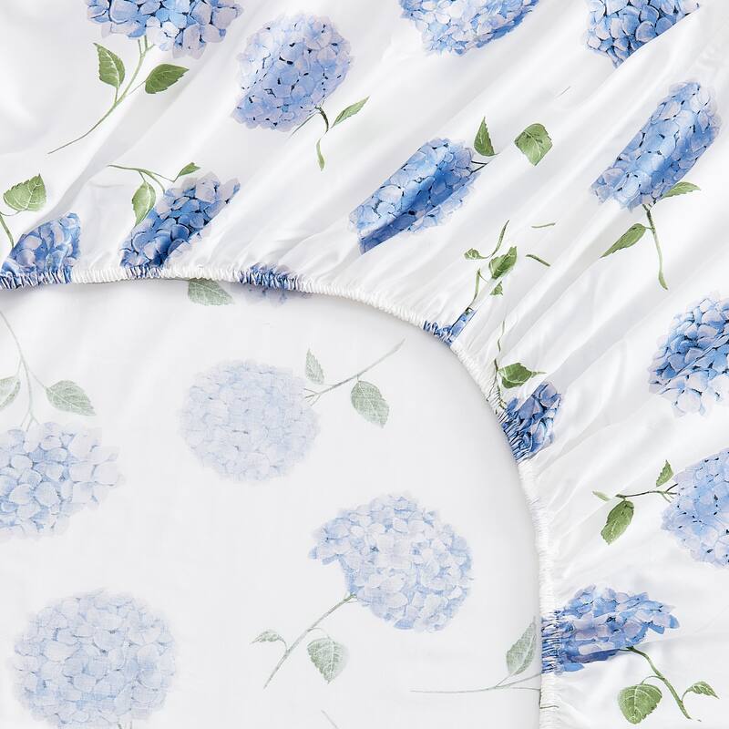 Printed Floral Design Cotton Collection Sheet Set and Pillowcases
