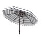 preview thumbnail 6 of 13, SAFAVIEH Outdoor Living Vienna 9Ft Round Double Top Crank Umbrella
