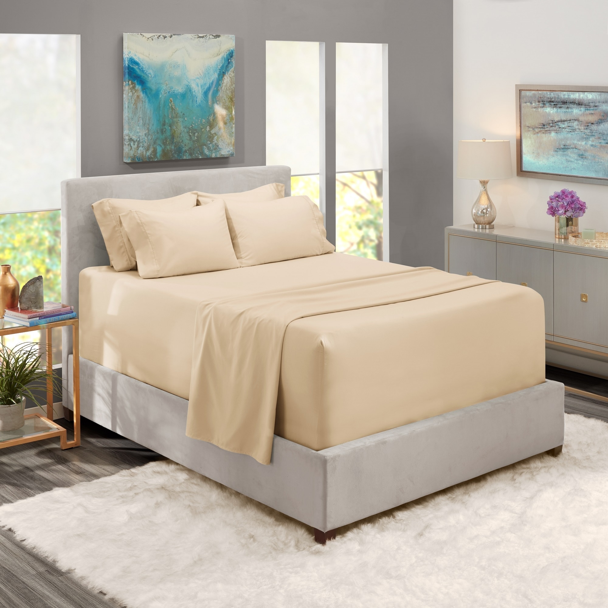 Hearth Harbor Extra Deep Pocket Bed Sheet Set Breathable