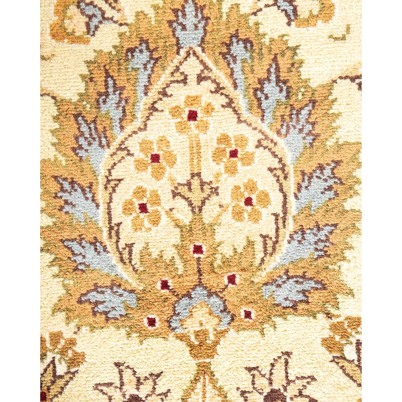 Overton Hand Knotted Wool Vintage Inspired Traditional Mogul Ivory Area Rug - 8 x 10