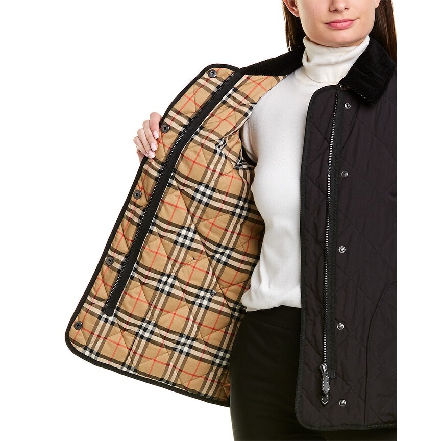 diamond quilted barn jacket