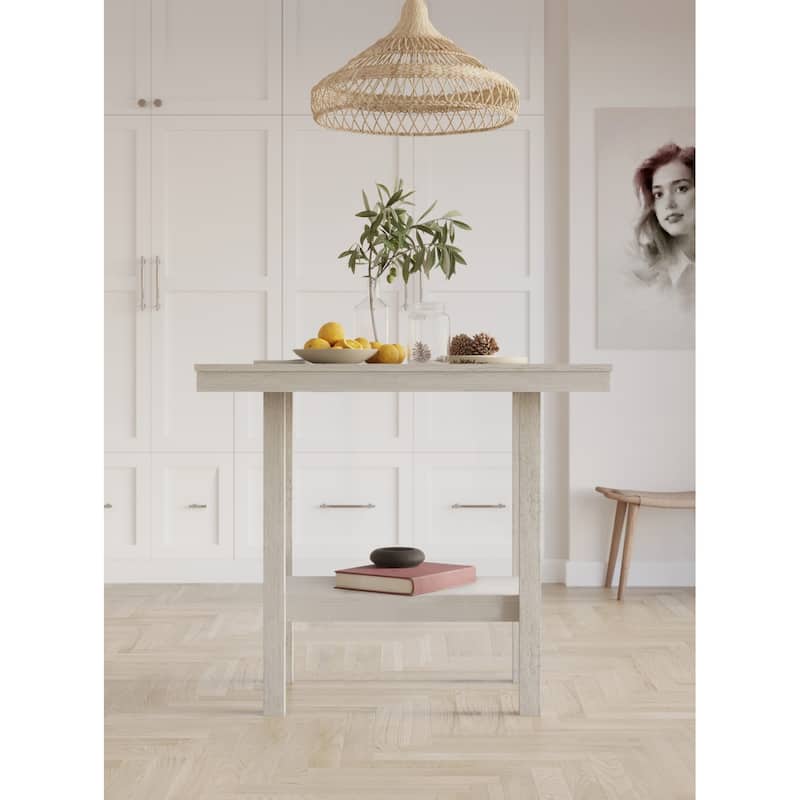 Macon 5-pieces Counter Height Dining Table and Chair - Table only - Antique Grey