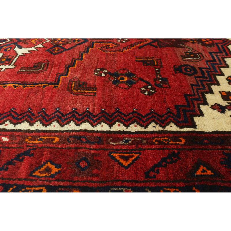 ECARPETGALLERY Hand-knotted Andelz Red Wool Rug - 4'2 x 6'4