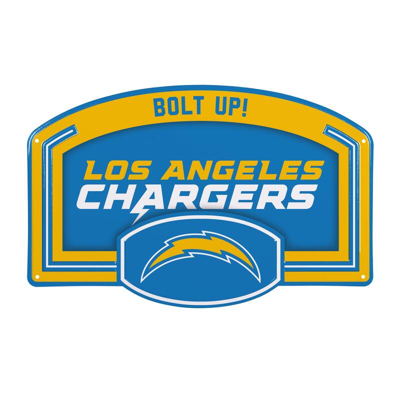 Los Angeles Chargers Embossed Steel Wall Sign, 11" x 17"