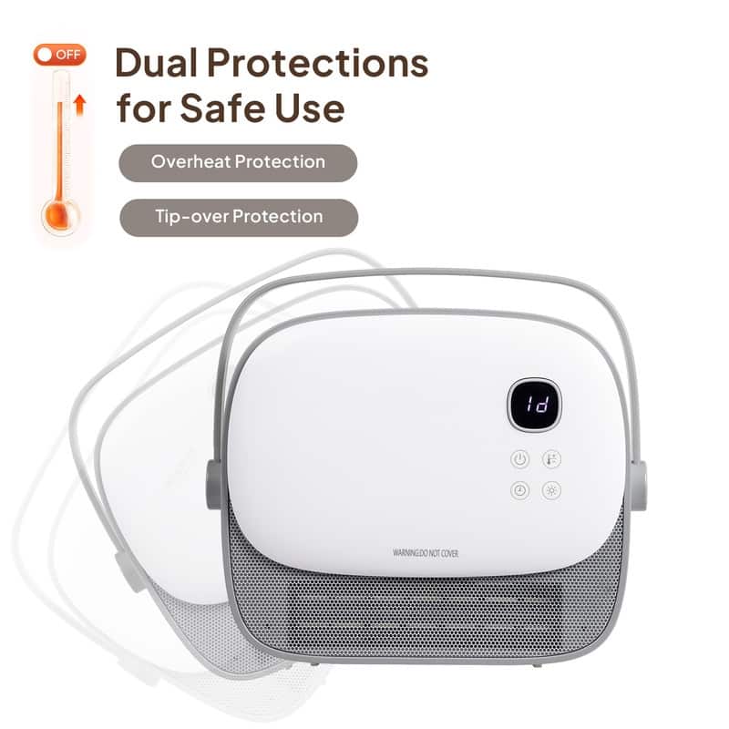 1500-Watt Wall-Mount and Floor Electric Space Heater with Remote Control