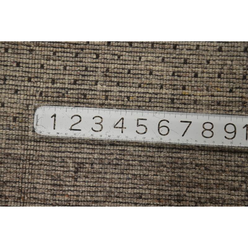 Hand Knotted Oriental 100% Wool Carpet Tribal Tribal Beige & Ivories Gabbeh Area Rug - 9' 9'' X 6' 7''