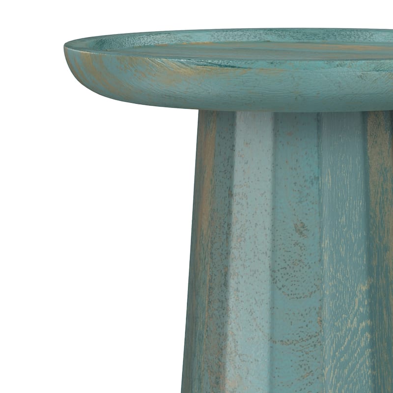 WYNDENHALL Kimball SOLID WOOD 13 inch Wide Round Contemporary Wooden Accent Table