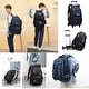preview thumbnail 7 of 5, Galaxy Print Rolling Backpack Boys Bookbag on Wheels, Galaxy Wheel Backpack, Wheel Trolley Bag for School