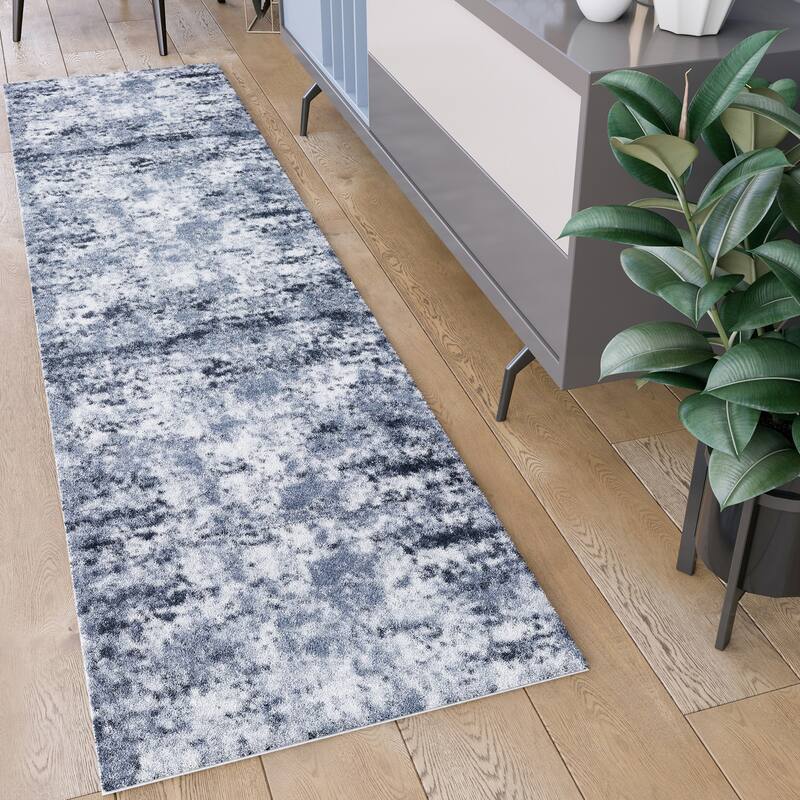 Linx Industrial Abstract Indoor Area Rug - 2'2'' x 7'3'' - Gray