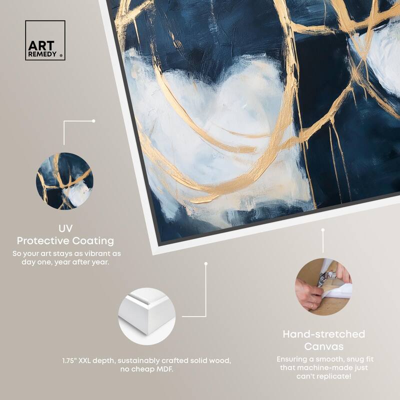 Gold Loops Canvas by Art Remedy