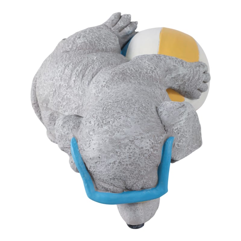 Polyresin Garden Statuary Playful Dog Sunglasses Beach Ball - 18" Gray