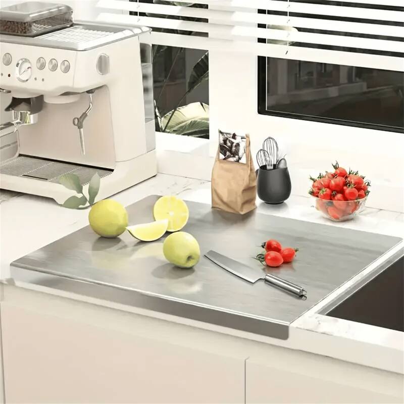 30CM*40CM XXL Double-Sided Cooking Board, Reversible Cutting Board - Silver