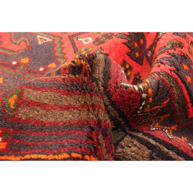 ECARPETGALLERY Hand-knotted Andelz Red Wool Rug - 4'2 x 6'6