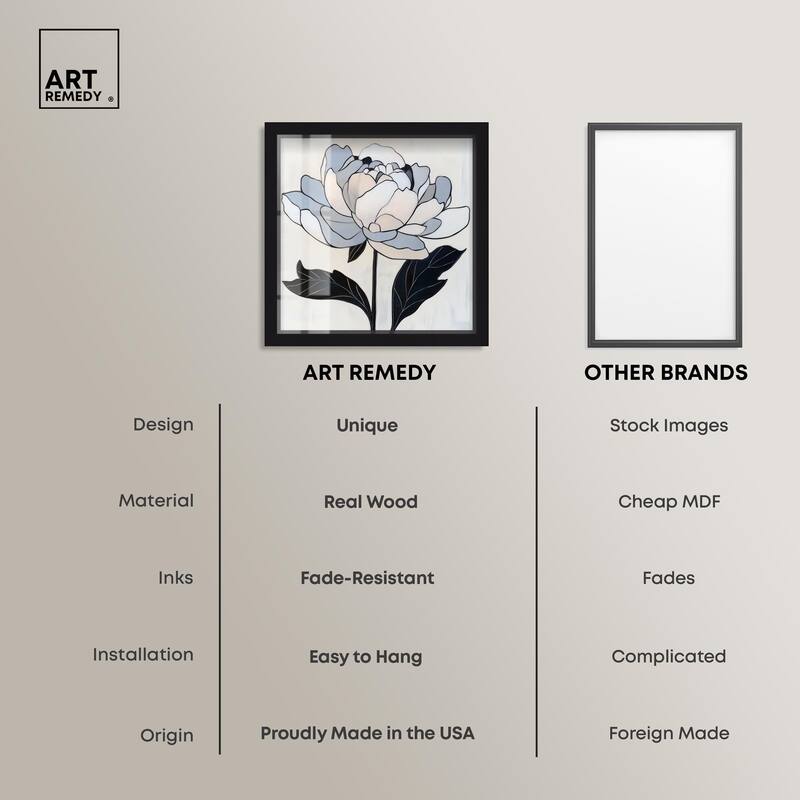 Gray Scale Flower I Shadowbox by Art Remedy