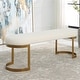preview thumbnail 2 of 5, Uttermost Infinity Gold Bench - 60 W X 19 H X 16.25 D (in)