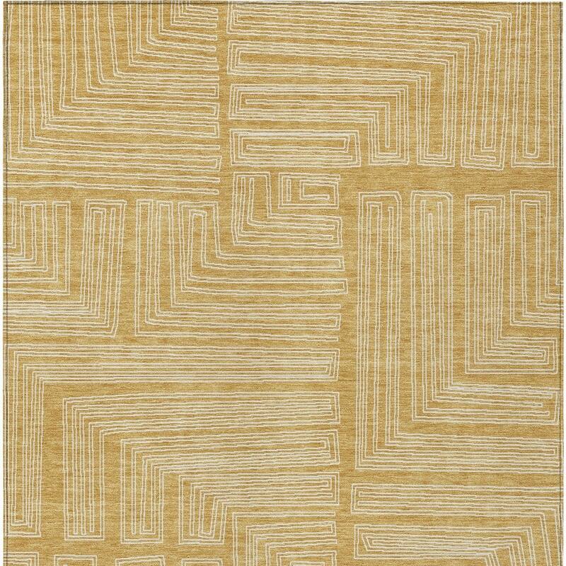 HomeRoots Geometric Transitional Rectangle Outdoor Rug
