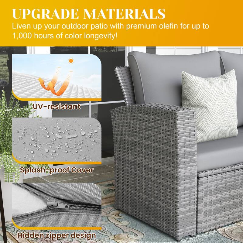 Royalcraft 4 Piece PE Rattan Wicker Outdoor Patio Furniture Set