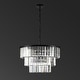 preview thumbnail 8 of 24, SAFAVIEH Couture Karissa 24-Inch Crystal 10-Light Tier Chandelier - 24" W x 24" D x 21 / 69" H