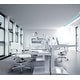 preview thumbnail 9 of 38, Office Chair With Arms Stools For Counter Height Bar Office Wheels PU Leather Rest Tilt Swivel Work Office Standing Desk