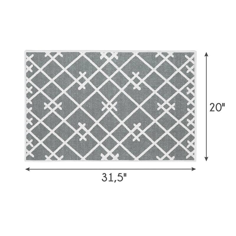 SussexHome Non-Skid Ultra-Thin Area Rugs for Laundry Room, Entryway, Bathroom and Kitchen - Washable Multipurpose Floor Mat