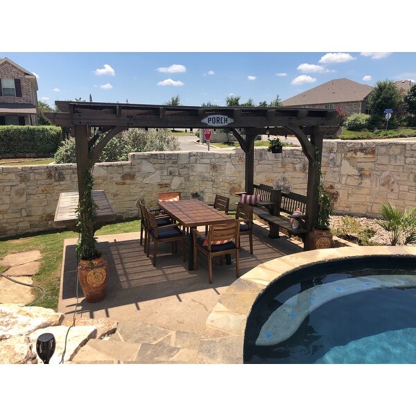 Top Product Reviews For Backyard Discovery Barnwood 14 X 10 Oasis Pergola 20597996 Overstock