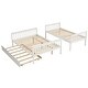 preview thumbnail 4 of 10, Twin Over Full Bunk Bed with Trundle,Ladder and Safety Rails,Convertible into 2 Beds, for Kids, Teens, Adults