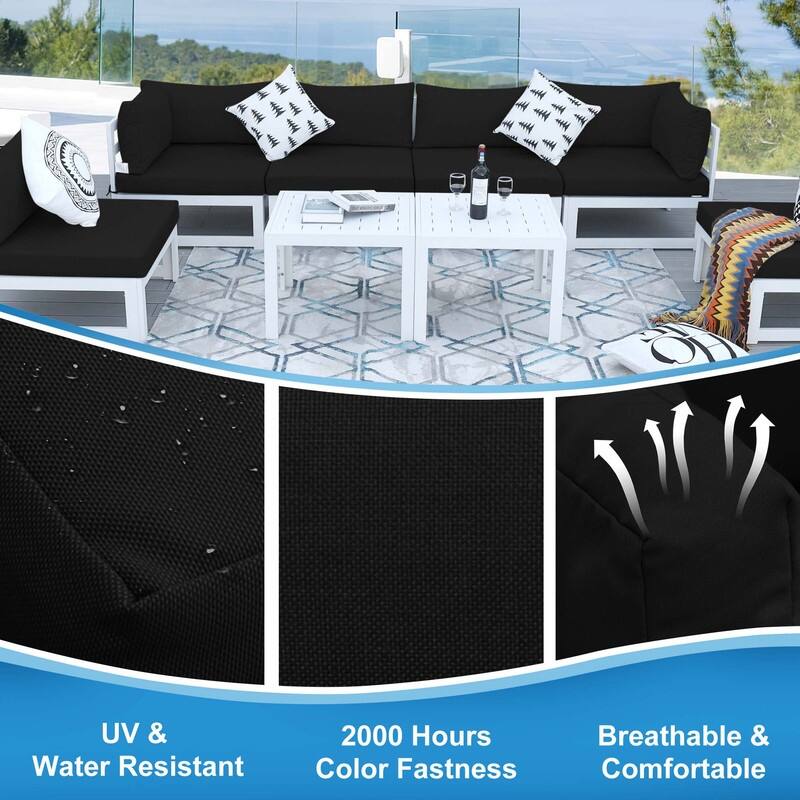 FINCATI 28" × 28" Outdoor Cushion Cover, Sofa Cushion Replacement Slipcover, Patio Seat Cover 28 Inches (COVER ONLY!)