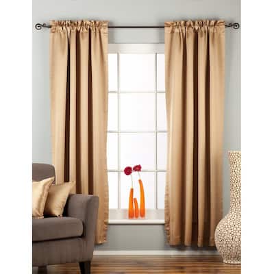 Taupe Rod Pocket blackout Curtain / Drape / Panel - Piece