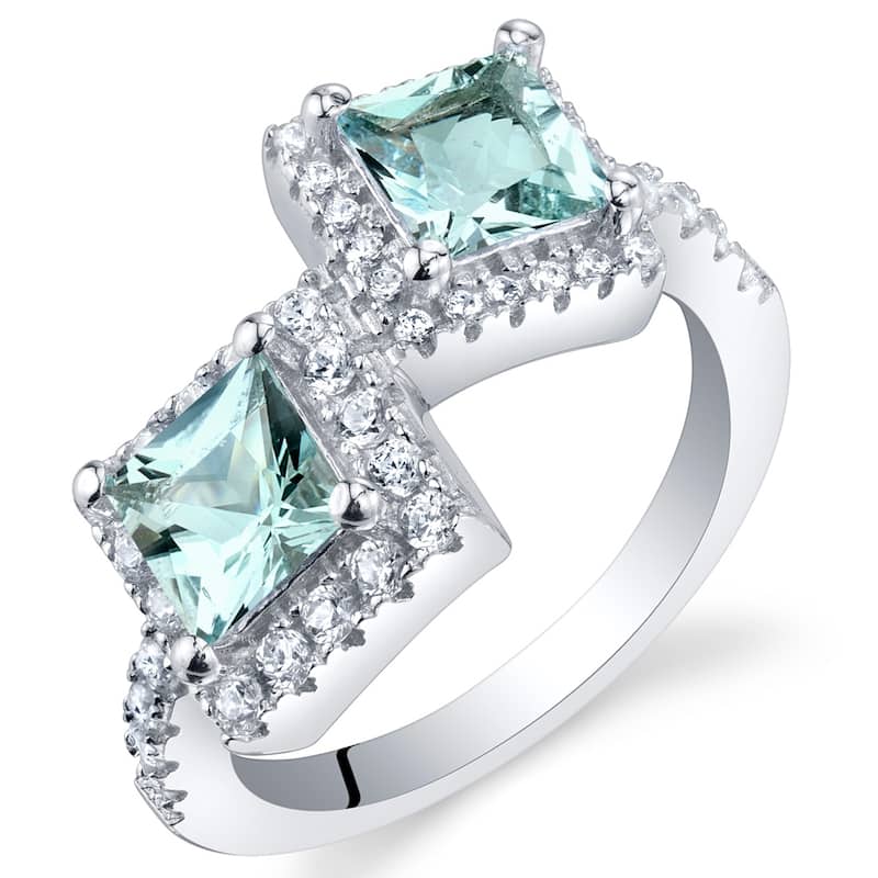 Sterling Silver 1 ct Aquamarine Birthstone Ring