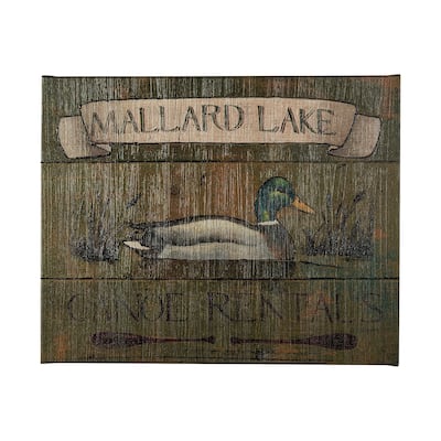 Lodge Signs IV (50 x 40) Canvas Art Print