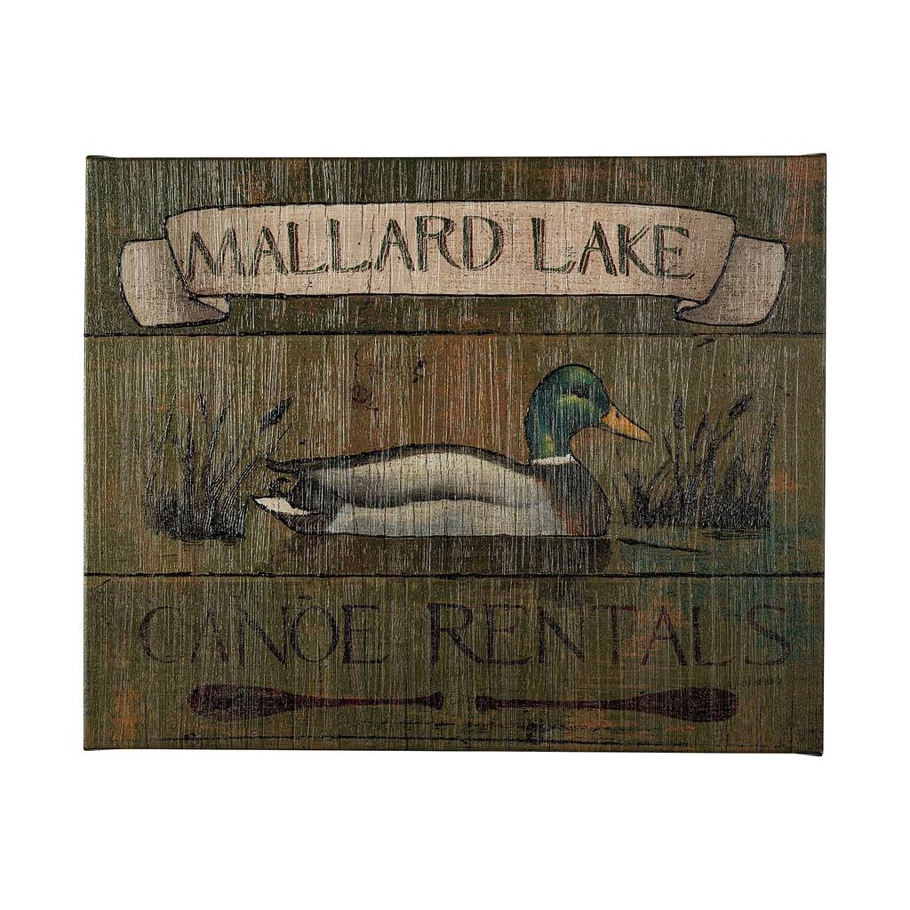 Lodge Signs IV (50 x 40) Canvas Art Print