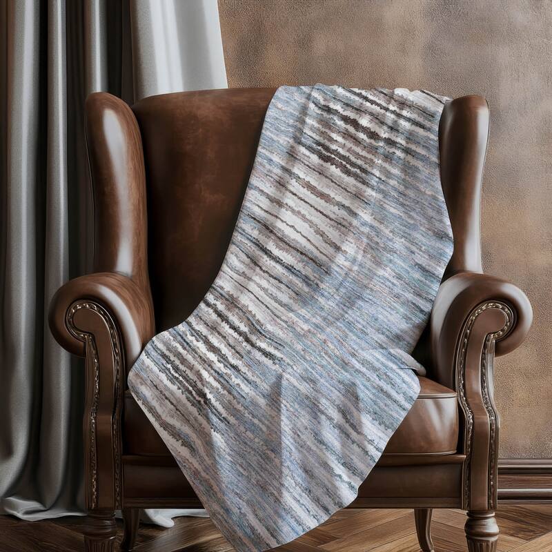 Premium Machine Washable Modern Prints Sherpa Throw Blanket