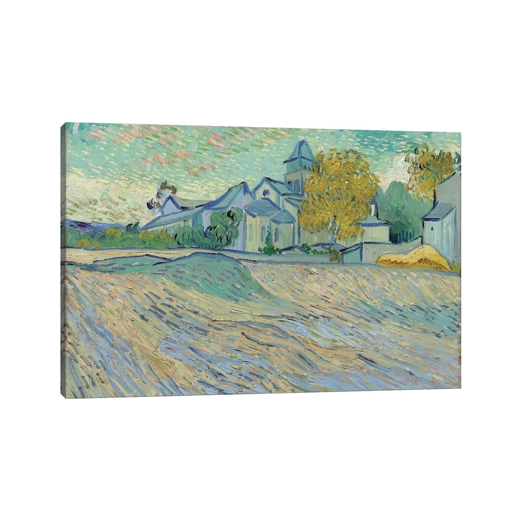 iCanvas "Vue de L'Asile et de la Chapelle de Saint-Remy, 1889 " by Vincent van Gogh Canvas Print