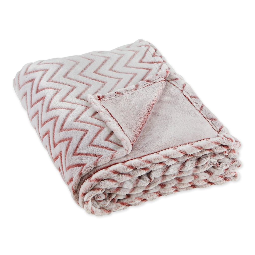 DII Gray Chevron Plush Throw