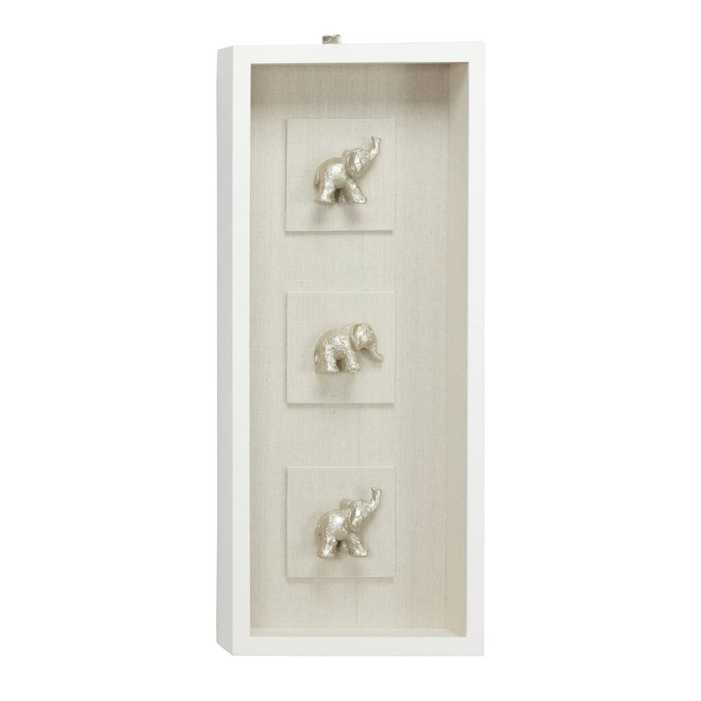 Elephant Shadow Box - Silver - Roche River Decor